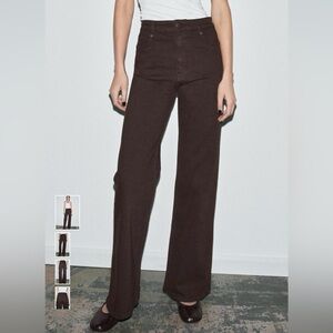 Zara dw collection high waist wide leg jeans size 6